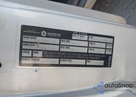 1988 Plymouth Voyager Se from USA, damaged, VIN 2P4FH41K6JR619098